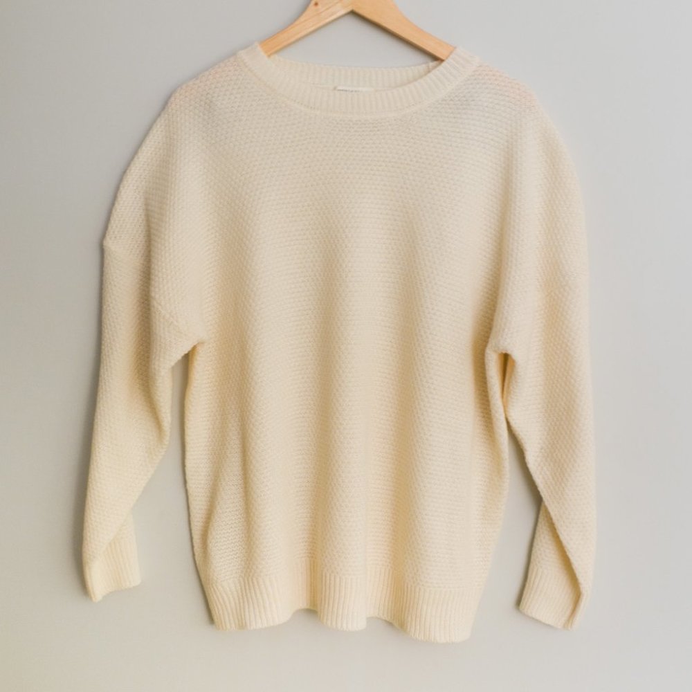 Crew Neck Sweater - Cream / Off-White
